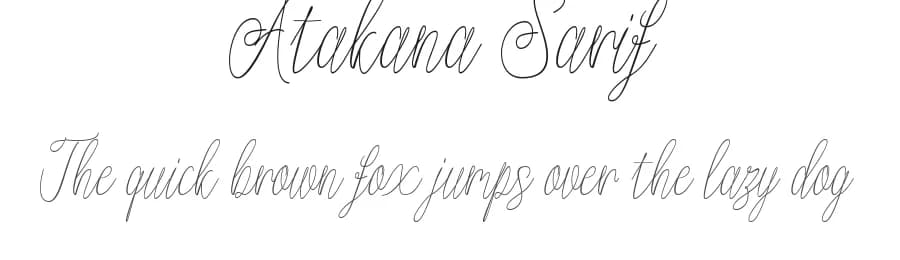 Atakana Sarif by Rama type — Serif Font