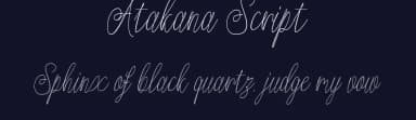 Atakana Script by Rama type — Script Handwritten Font — thumbnail 2