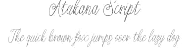 Atakana Script by Rama type — Script Handwritten Font — thumbnail 1