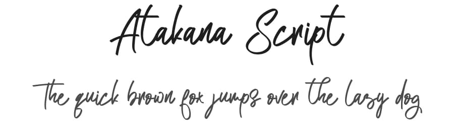 Atakana Script by Afkari Studio — Script Handwritten Font