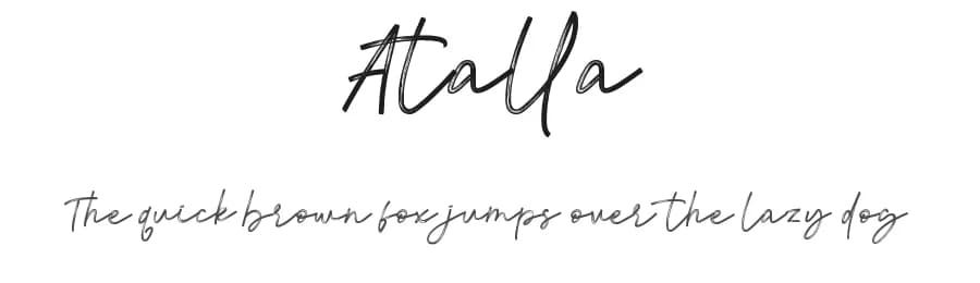 Atalla by RantautypeStudio — Script Handwritten Font