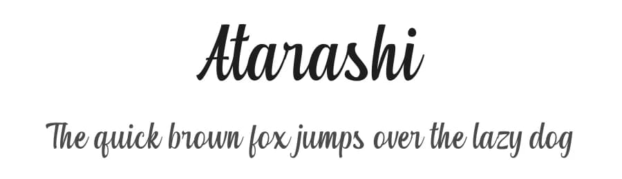 Atarashi by Mytype Studio — Script Handwritten Font