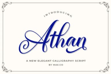 Athan Script Font by Max.co Studio — Script Handwritten Font — thumbnail 1