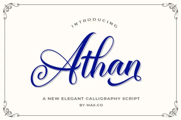 Athan Script Font by Max.co Studio — Script Handwritten Font