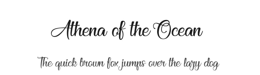 Athena of the Ocean by Cat.B — Script Handwritten Font