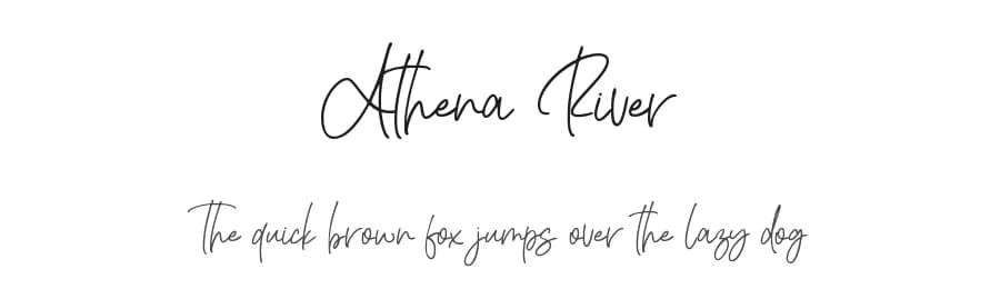 Athena River by AminMario — Script Handwritten Font