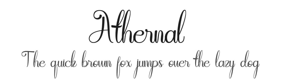 Athernal by Wondoo — Script Handwritten Font