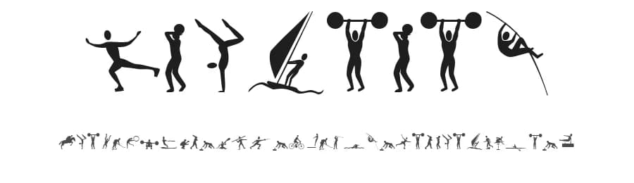 Athletes — Dingbats Font