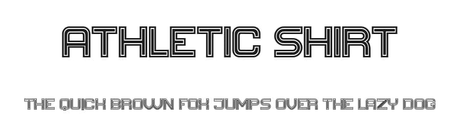 Athletic Shirt by Vladimir Nikolic — Sans Serif Font