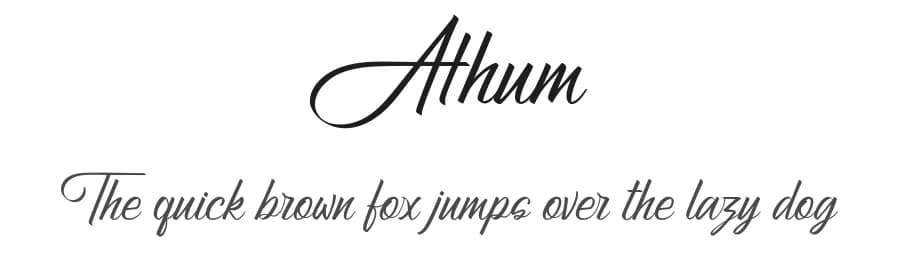 Athum by finnaArt — Script Handwritten Font