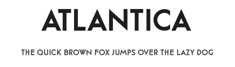 Atlantica by Vladimir Nikolic — Sans Serif Font