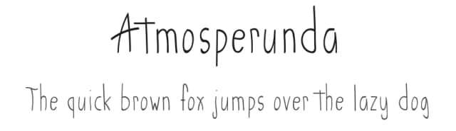 Atmosperunda by Raafi Hilmi — Script Handwritten Font
