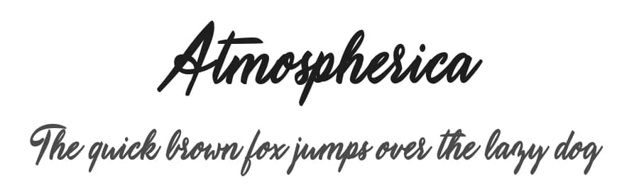 Atmospherica by Billy Argel Fonts ® — Script Handwritten Font