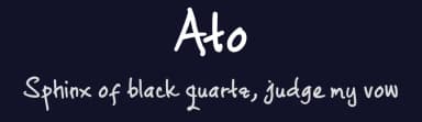 Ato by Muchammad Wahono Sapto Adi Saputro — Script Handwritten Font — thumbnail 2