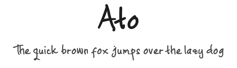 Ato by Muchammad Wahono Sapto Adi Saputro — Script Handwritten Font