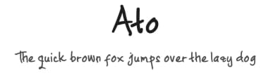 Ato by Muchammad Wahono Sapto Adi Saputro — Script Handwritten Font — thumbnail 1