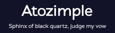 Atozimple by 7NTypes — Sans Serif Font — thumbnail 2