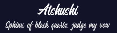 Atshushi by mad haviy — Script Handwritten Font — thumbnail 2