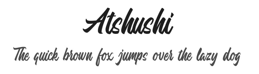 Atshushi by mad haviy — Script Handwritten Font