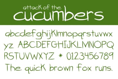 Attack of the Cucumbers Font by brittneymurphydesign — Script Handwritten Font — thumbnail 2