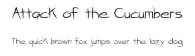 Attack of the Cucumbers by Brittney Murphy Design — Script Handwritten Font — thumbnail 1