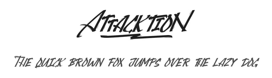 Attacktion by NihStudio — Script Handwritten Font