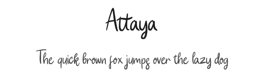 Attaya by peterdraw — Script Handwritten Font