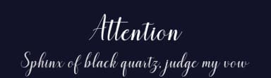 Attention by zulkhairilettering — Script Handwritten Font — thumbnail 2