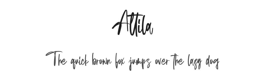 Attila by Vunira Design — Script Handwritten Font