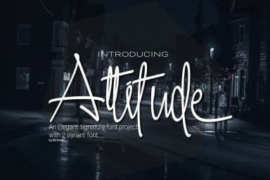 Attitude Font by 38.lineart — Script Handwritten Font — thumbnail 1