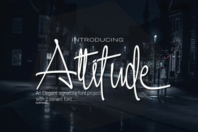 Attitude Font by 38.lineart — Script Handwritten Font