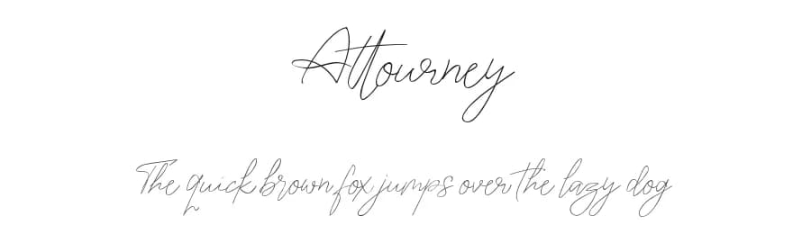 Attourney by Vania Elaine — Script Handwritten Font