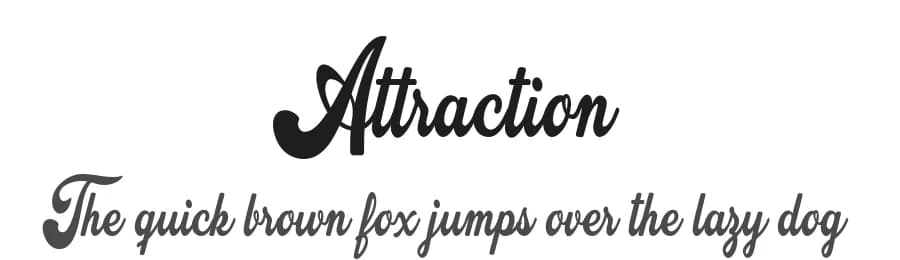 Attraction by Billy Argel Fonts ® — Script Handwritten Font