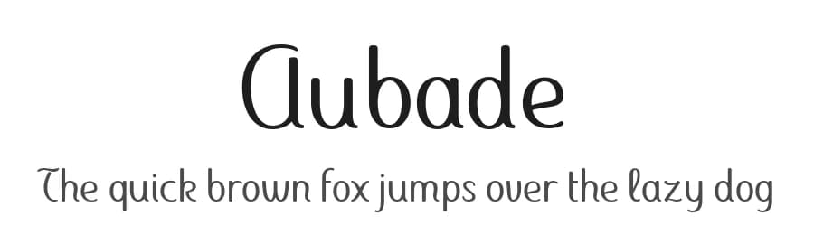 Aubade by Yves Michel — Sans Serif Font