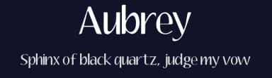 Aubrey by Criselda Caecilia Titus — Sans Serif Font — thumbnail 2