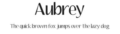 Aubrey by Criselda Caecilia Titus — Sans Serif Font — thumbnail 1