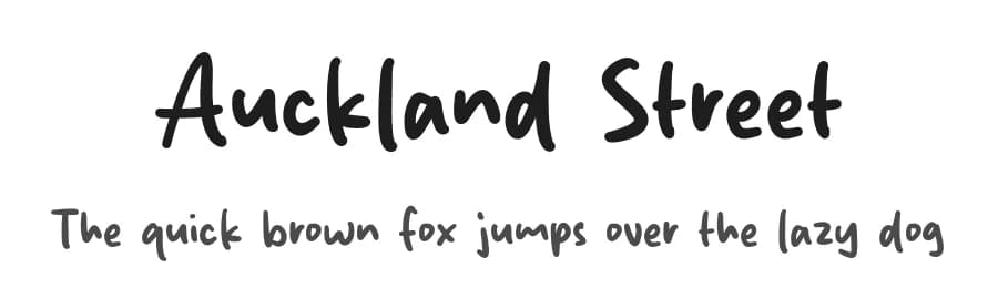 Auckland Street by Origin Type — Script Handwritten Font