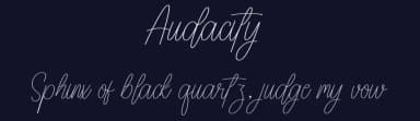 Audacity by Andi Moz — Script Handwritten Font — thumbnail 2