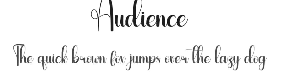 Audience by Scratchones — Script Handwritten Font