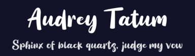 Audrey Tatum by Akhmad Reza Fauzi — Script Handwritten Font — thumbnail 2
