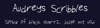 Audreys Scribbles by Random Scribblings — Script Handwritten Font — thumbnail 2