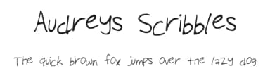 Audreys Scribbles by Random Scribblings — Script Handwritten Font — thumbnail 1