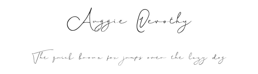 Auggie Devothy by madeDeduk — Script Handwritten Font