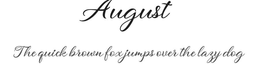August by August Calligraphy — Script Handwritten Font