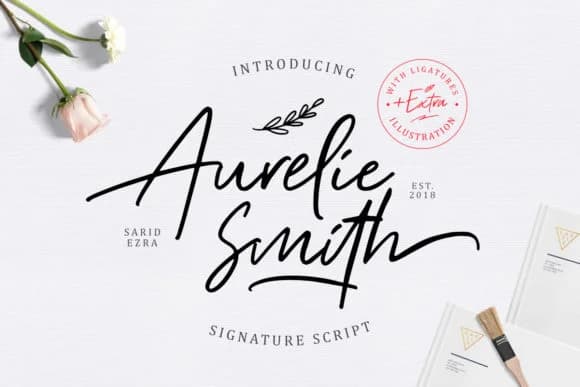 Aurelie Smith Font by saridezra — Script Handwritten Font