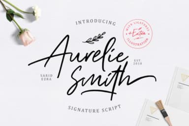 Aurelie Smith Font by saridezra — Script Handwritten Font — thumbnail 1