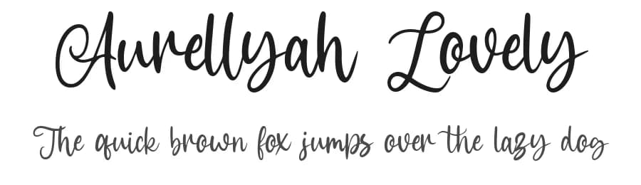 Aurellyah Lovely by Typetemp Studio — Script Handwritten Font — preview 1