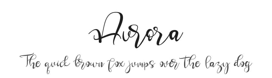 Aurora by Letterara — Script Handwritten Font