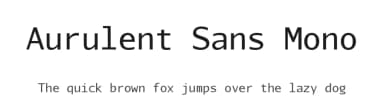 Aurulent Sans Mono by Stephen G. Hartke — Sans Serif Font — thumbnail 1