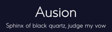 Ausion by andfonts — Serif Font — thumbnail 2